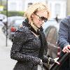 Kylie Minogue leaving the offices of her management company. London.