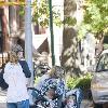 Sarah Jessica Parker takes her daughters Marion and Tabitha to a playground
New York City, USA.