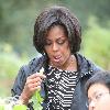 Michelle Obama 
5th graders from Bancroft Elementary take part in the White House Kitchen Garden Fall Harvest
Washington D.C, USA.