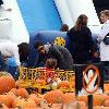 Halle Berry and daughter Nahla Ariela at Mr Bones pumpkin patch in West Hollywood Los Angeles.