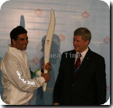 Akshay Kumar presented with the Olympic Torch