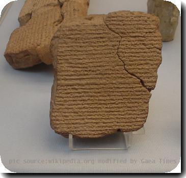 A Babylonian tablet recording Halleys comet during an appearance in 164 BC.