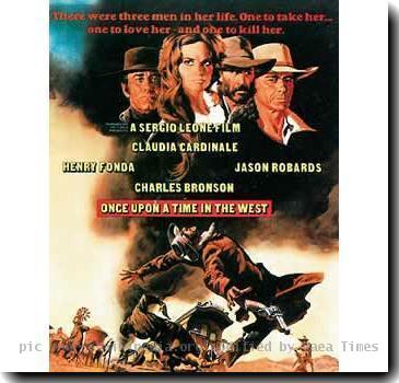 Poster of Once Upon a Time in the West, Western directed by Sergio Leone. Poster