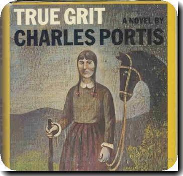 Front cover of the 1968 Simon & Schuster hardback 1st edition of True Grit by Charles Portis.
Source: abebooks.com