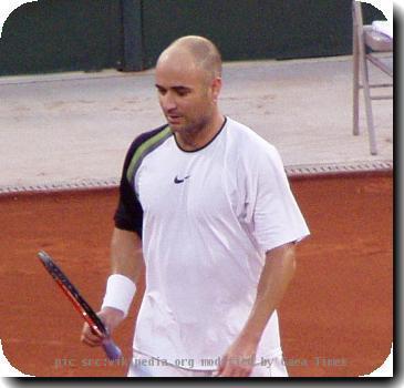 Andre Agassi at the US Mens Clay Court Championship.  Houston, Texas.