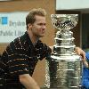 Photograph of Chris Pronger with the Stanley Cup in Dryden, ON. Taken June 27, 2007.