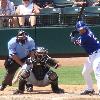 Max Ramirez batting at a July 13th, 2008 game