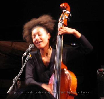 Esperanza Spalding performs at the Umbria Jazz Festival in Perugia, Italy on July 12, 2007.  Photo  Original by Enrico Maioli and Derivative