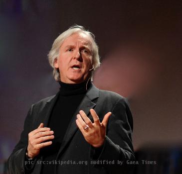 James Cameron speaking at TED 2010.