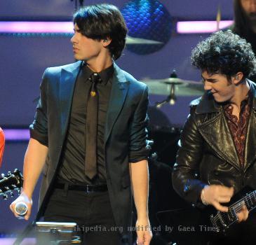 The Jonas Brothers perform at the “Kids Inaugural We Are the Future” concert at the Verizon Center in downtown Washington, D.C., Jan. 19, 2009.