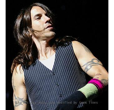 "Anthony Kiedis (lead singer). Red Hot Chilli Pepper in concert