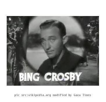 Cropped screenshot of Bing Crosby from the trailer for the film
