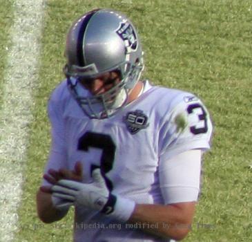 Charlie Frye, a player on the Oakland Raiders American football team.