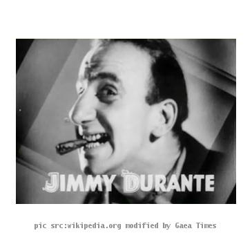 Cropped screenshot of Jimmy Durante from the trailer for the film