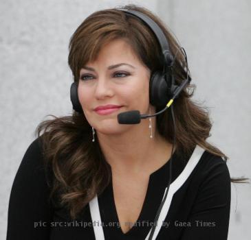 Robin Meade at Fort Benning Georgia. Cropped from larger picture at