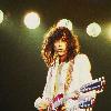 Jimmy Page of Led Zeppelin, in concert in Chicago, Illinois