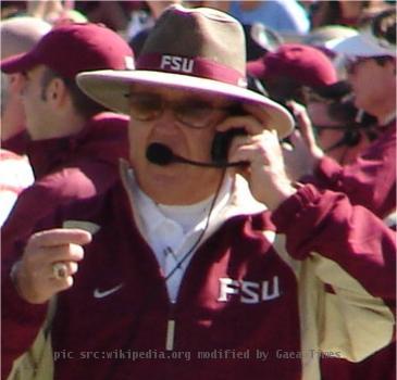 Bobby Bowden, head coach of Florida State University on the sidelines of the football game against Virginia on November 4, 2006