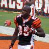 Photograph of Chad Ocho Cinco during warm-ups before the opening game versus the Ravens on 9/10/07. Taken by myself from the stands.