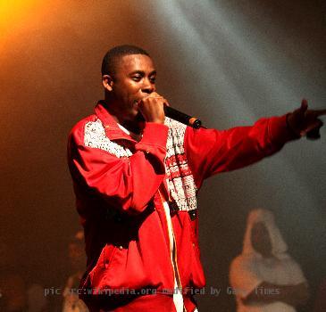 GZA performing at the Paid Dues hip hop festival at the Nokia Theatre in New York City.