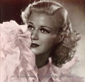 Promotional photo of Ginger Rogers for Argentinean Magazine