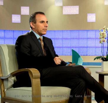 Matt Lauer interviewing U.S. Navy Adm. Mike Mullen, chairman of the Joint Chiefs of Staff - Photo cropped from original