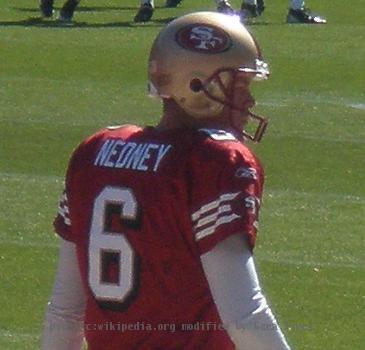 San Francisco 49ers kicker Joe Nedney on the sidelines of Bill Walsh Field at Candlestick Park prior to a regular season game against the Philadelphia Eagles.  The Eagles won 40-26.