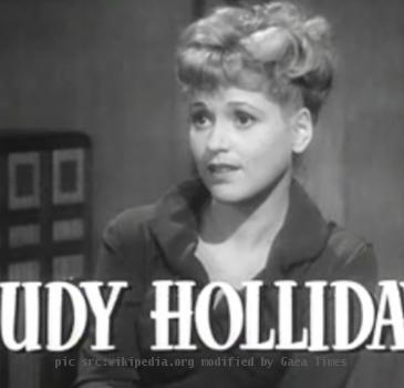 Cropped screenshot of Judy Holliday from the trailer for the film