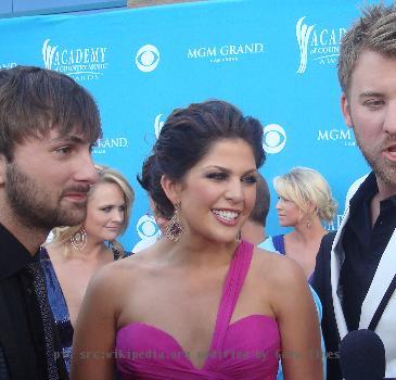 Lady Antebellum (Dave Haywood, Hillary Scott and Charles Kelley) at the 45th Annual Academy of Country Music Awards.