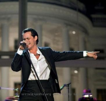 Singer Marc Anthony performs at the "In Performance at the White House Fiesta Latina," a concert celebrating Hispanic musical heritage held on the South Lawn, Oct. 13, 2009.