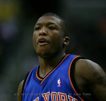 wNate Robinson playing with the wNew York Knicks