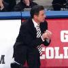 Rick Pitino during a game against West Virginia in the Big East tournament, 2007.