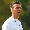 University of Florida football Head Coach Urban Meyer watches his team practice during the Gators