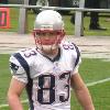 New England Patriots wide receiver Wes Welker on the field prior to an away game against the Oakland Raiders.  The Patriots won 49-26.