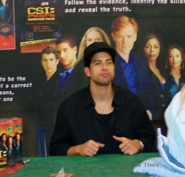 I took this picture on December 3rd, 2005 at a meet and greet at a Wal-Mart in Hamilton, Ontario, Canada to promote the CSI Miami board game.