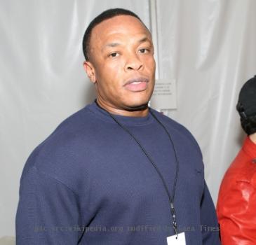 Dr Dre, backstage at Pussy Cat Dolls in Los Angeles