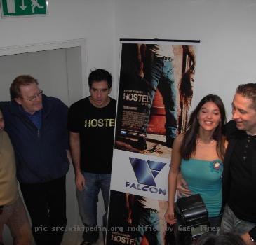 The cast of Hostel at the Czech premiere of the movie