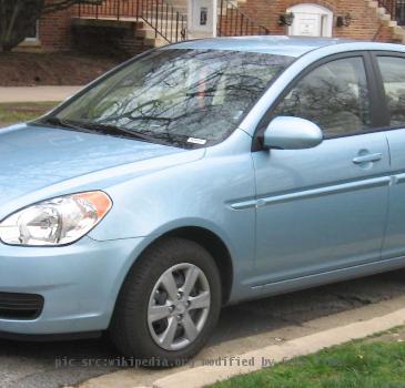 2006-2008 Hyundai Accent photographed in USA.