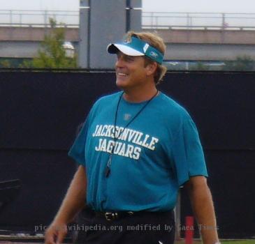 Jack Del Rio, Jacksonville Jaguars training camp. July 27, 2008