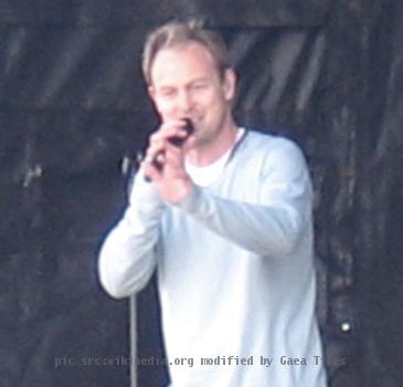 Jason Donovan, performing at South Shields, England