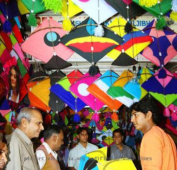 Kite shop in Lucknow