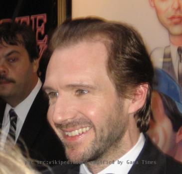 English actor Ralph Fiennes, leaving the Booth Theater after performing in "Faith Healer", on his way to the 60th Tony Awards ceremony in New York City.