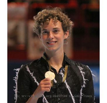 Adam Rippon(USA) at the 2009 Trophee Eric Bompard medal ceremony.