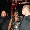 Professional wrestler Awesome Kong (real name Kia Stevens) entering the arena at a TNA show in September 2008.