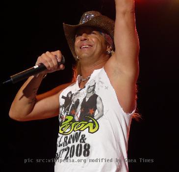 Bret Michaels with POISON at the Moondance Jam on July 11, 2008 in Walker, Minnesota