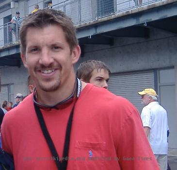 Indianapolis Colts tight end Dallas Clark at the 2007 Indianapolis 500-Mile Race on May 27, 2007