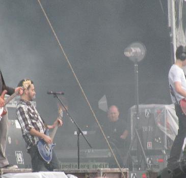 Linkin Park performing at Sonisphere Festival in Kirjurinluoto, Pori, Finland.