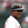 Baltimore Oriole Miguel Tejada smiles at the Yankees fans near third base who were taunting him during the game Sunday July 29, 2007 at Camden Yards in Baltimore. .