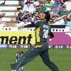 Shahid Afridi bowling in World Twenty20 Super8 Match; NZ v PK at The Oval, 13 June, 2009.