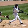 Marcus Thames batting for the Detroit Tigers in April, 2007.