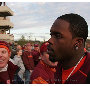 Marcus Vick outside the stadium 2005